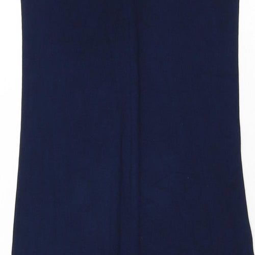 Boohoo Womens Blue Viscose Maxi Size 6 Round Neck Pullover