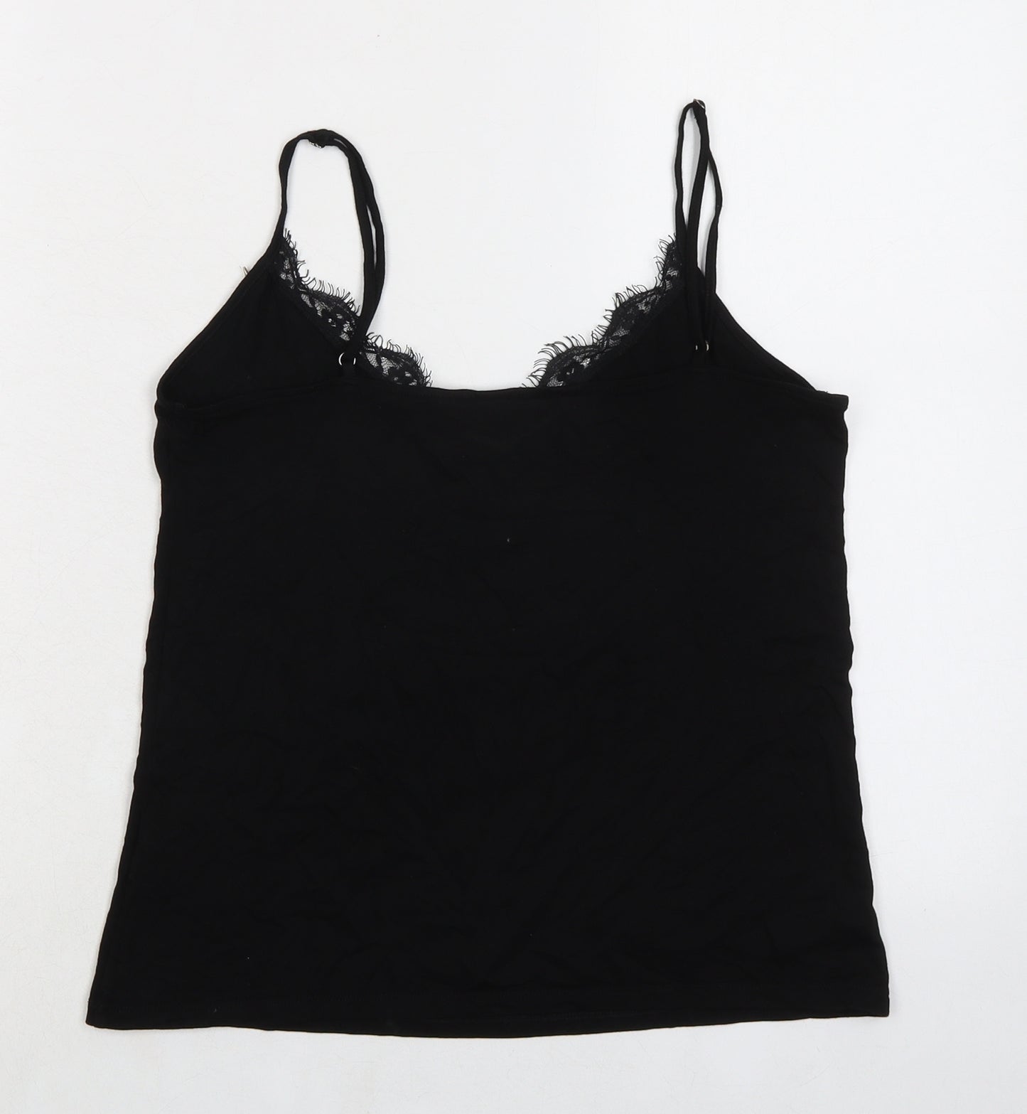 Ted Baker Womens Black Viscose Camisole Tank Size S V-Neck - Lace Trim