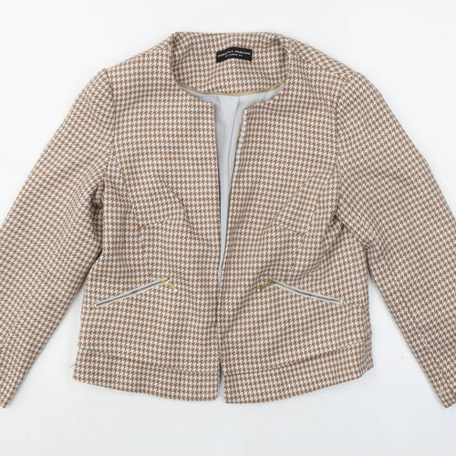 Dorothy Perkins Womens Beige Geometric Jacket Size 8