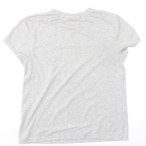 Harry Potter Womens Grey Cotton Basic T-Shirt Size 12 Round Neck - Platform 9 3/4