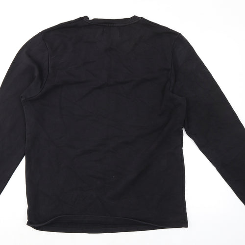 Topman Mens Black Cotton Pullover Sweatshirt Size M