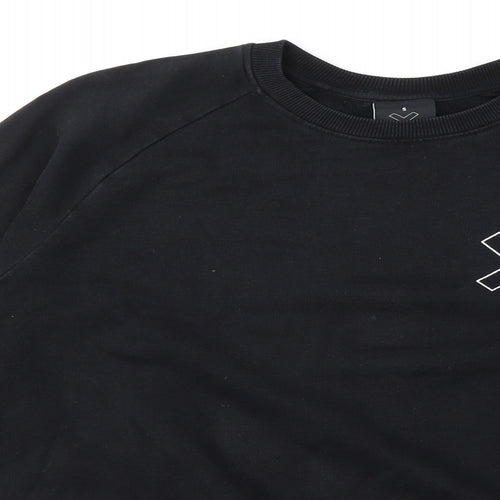Earth Positive Mens Black Cotton Pullover Sweatshirt Size S
