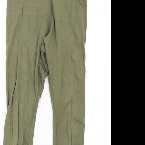 Nike Womens Green Cotton Carrot Leggings Size S L28 in - Logo Waistband