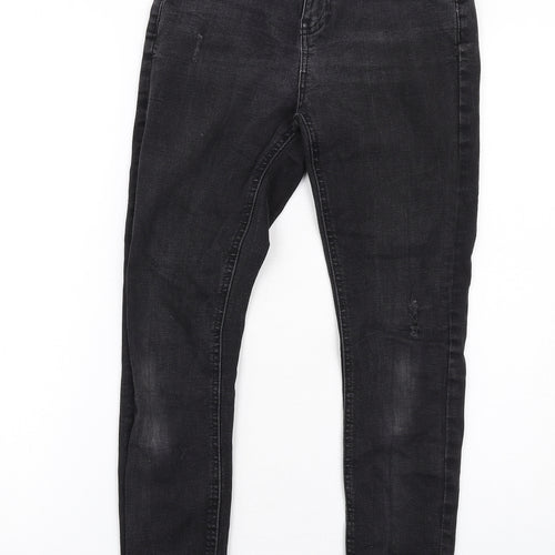 Denim & Co. Womens Black Cotton Skinny Jeans Size 10 L27 in Regular Zip