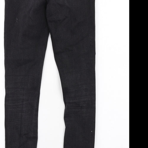 Denim & Co. Womens Black Cotton Skinny Jeans Size 10 L27 in Regular Zip