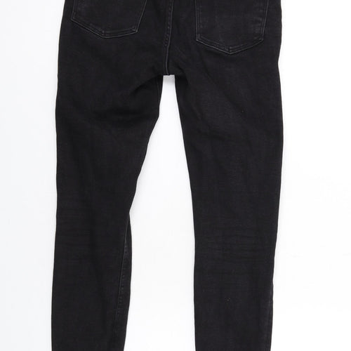 Denim & Co. Womens Black Cotton Skinny Jeans Size 10 L28 in Regular Button