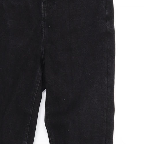 Denim & Co. Womens Black Cotton Skinny Jeans Size 10 L28 in Regular Button
