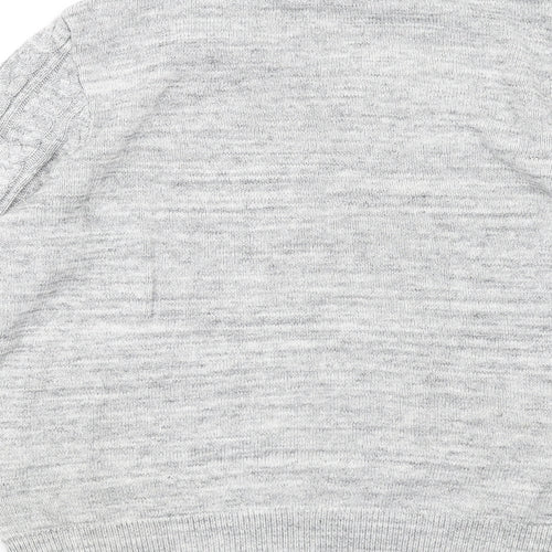 H&M Womens Grey Round Neck Acrylic Pullover Jumper Size L