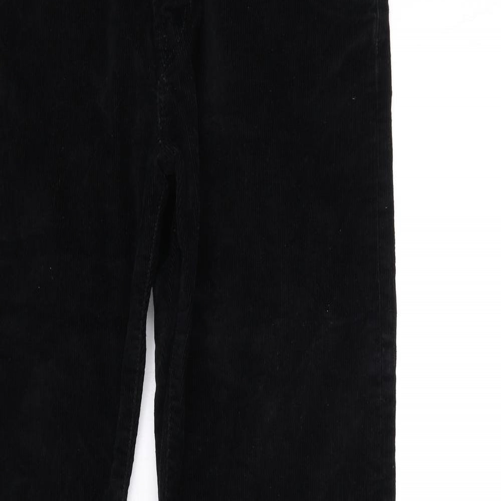 Paul Smith Womens Black Cotton Trousers Size 16 L31 in Regular Zip