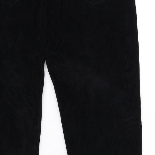 Paul Smith Womens Black Cotton Trousers Size 16 L31 in Regular Zip