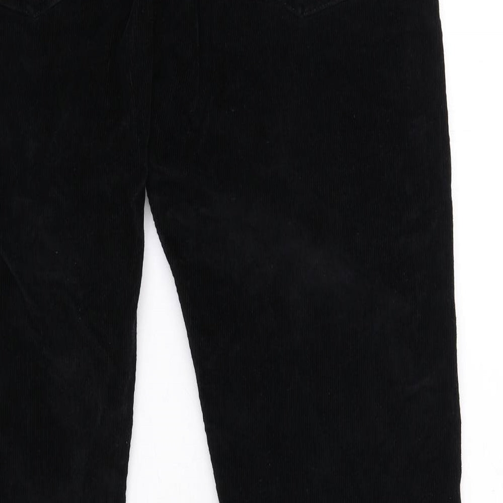Paul Smith Womens Black Cotton Trousers Size 16 L31 in Regular Zip