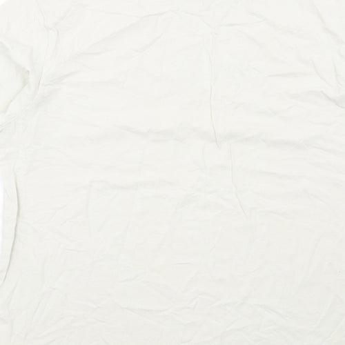 Kindred Womens Ivory Cotton Basic T-Shirt Size L Crew Neck