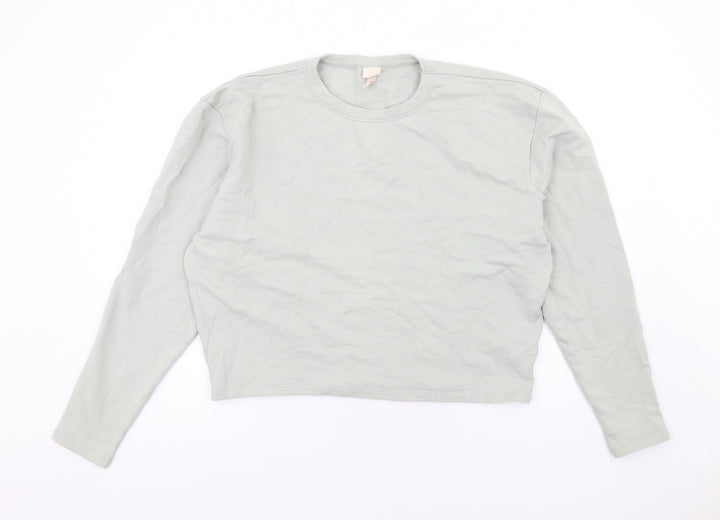 H&M Womens Grey Cotton Pullover Sweatshirt Size L Pullover
