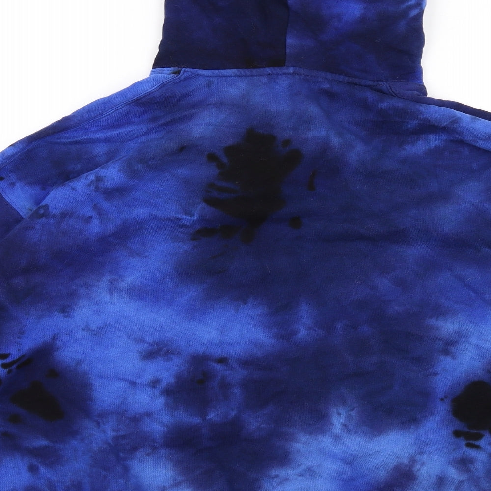 H&M Boys Blue Cotton Pullover Hoodie Size 14-15 Years Pullover - Tie Dye