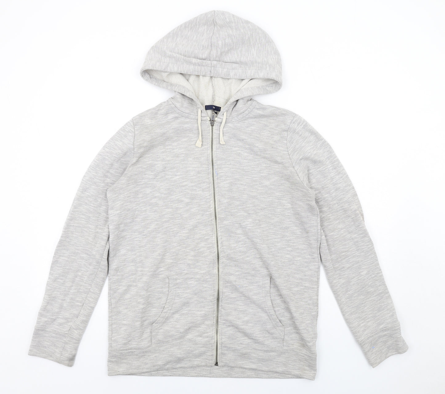 Gap Mens Grey Cotton Full Zip Hoodie Size L