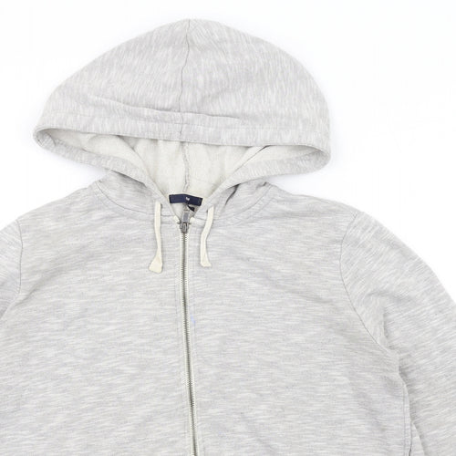 Gap Mens Grey Cotton Full Zip Hoodie Size L