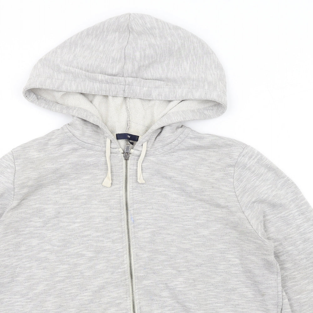 Gap Mens Grey Cotton Full Zip Hoodie Size L