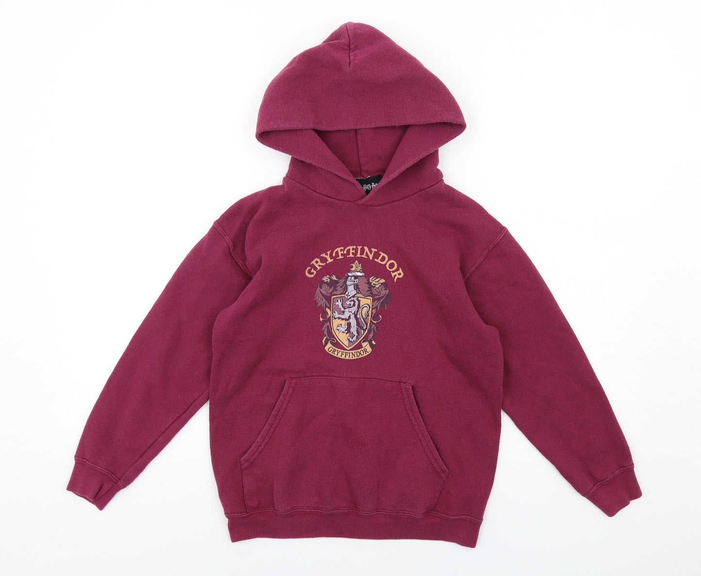 Harry Potter Boys Red Cotton Pullover Hoodie Size L Pullover - Gryffindor