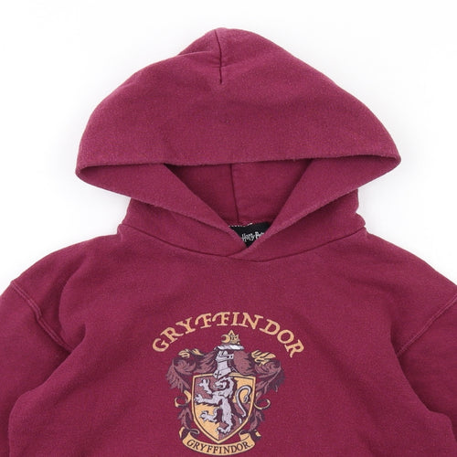 Harry Potter Boys Red Cotton Pullover Hoodie Size L Pullover - Gryffindor