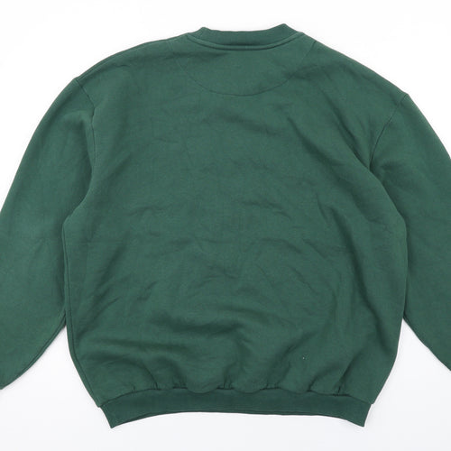 Boohoo Mens Green Cotton Pullover Sweatshirt Size M
