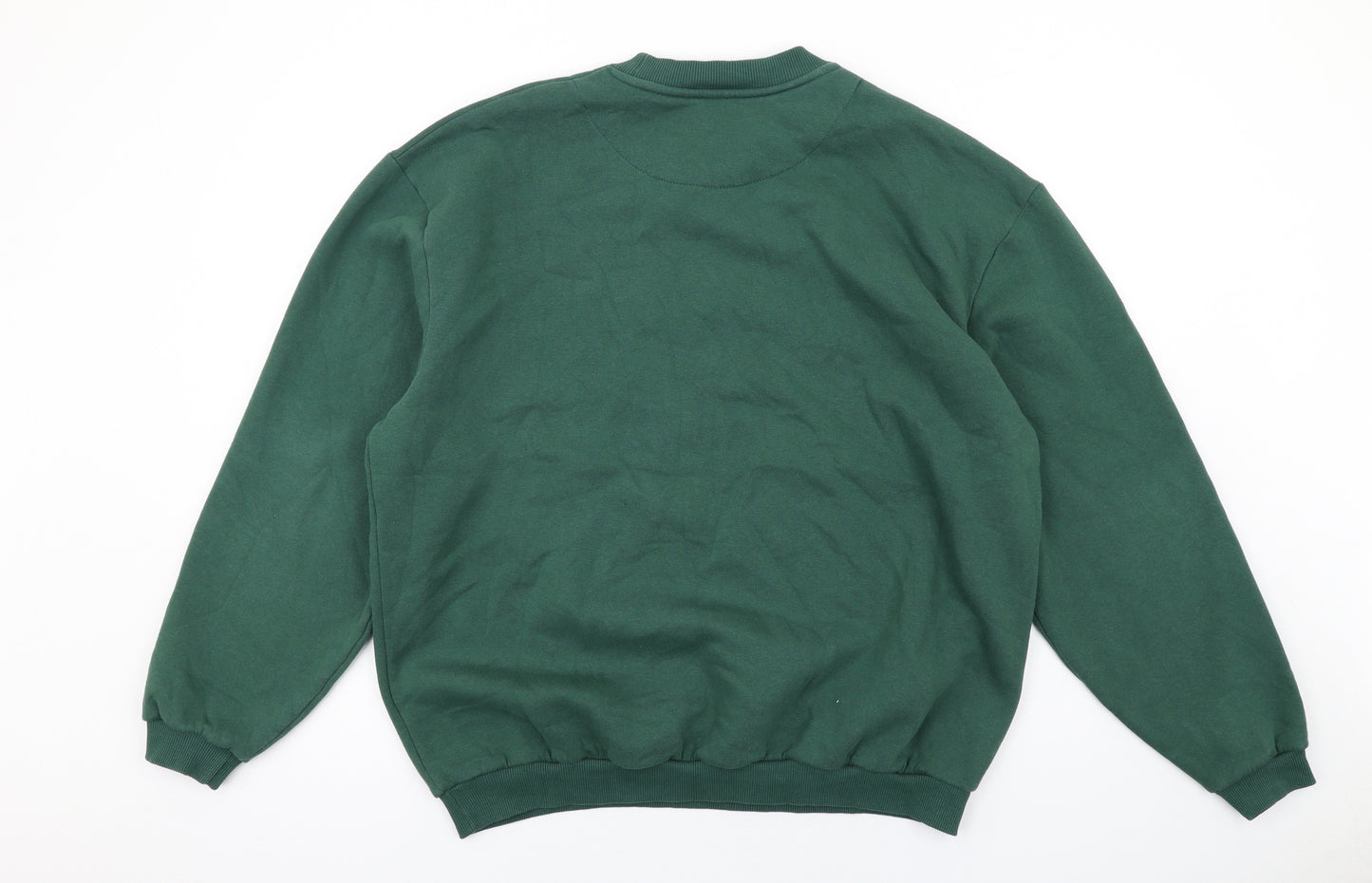 Boohoo Mens Green Cotton Pullover Sweatshirt Size M