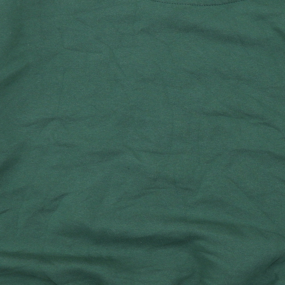 Boohoo Mens Green Cotton Pullover Sweatshirt Size M