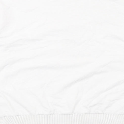 Topshop Womens White Cotton Pullover Sweatshirt Size M Pullover - Le Papillon