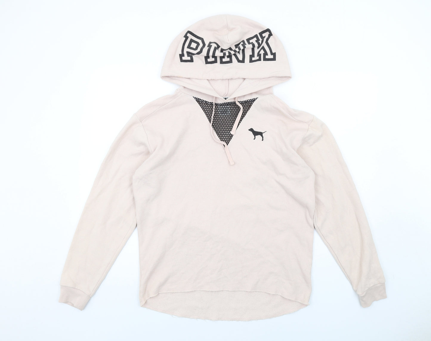 PINK Womens Pink Cotton Pullover Hoodie Size XS Pullover