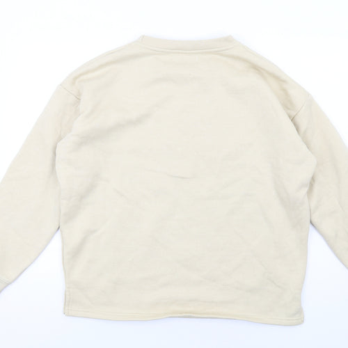 BASSINI Womens Beige Cotton Pullover Sweatshirt Size XL Pullover - Malibu California