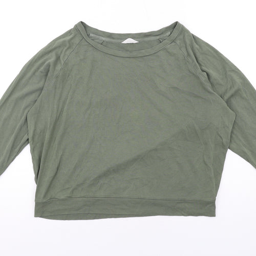 Hush Womens Green Cotton Pullover Sweatshirt Size S Pullover
