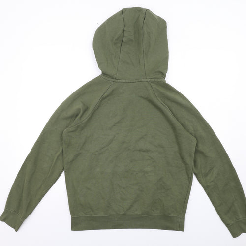 Nike Mens Green Cotton Pullover Hoodie Size S