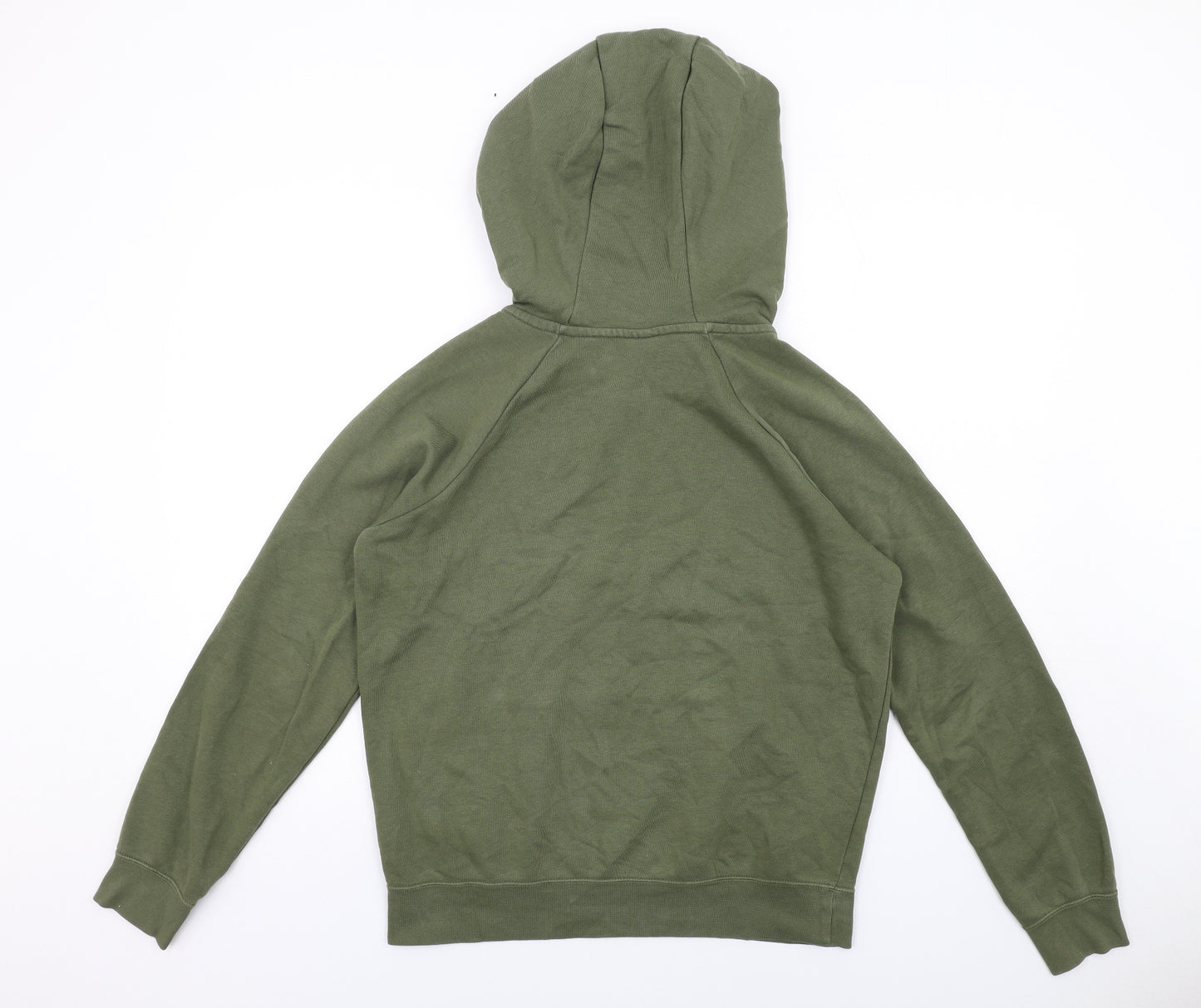 Nike Mens Green Cotton Pullover Hoodie Size S