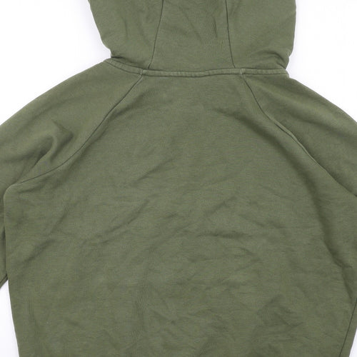 Nike Mens Green Cotton Pullover Hoodie Size S