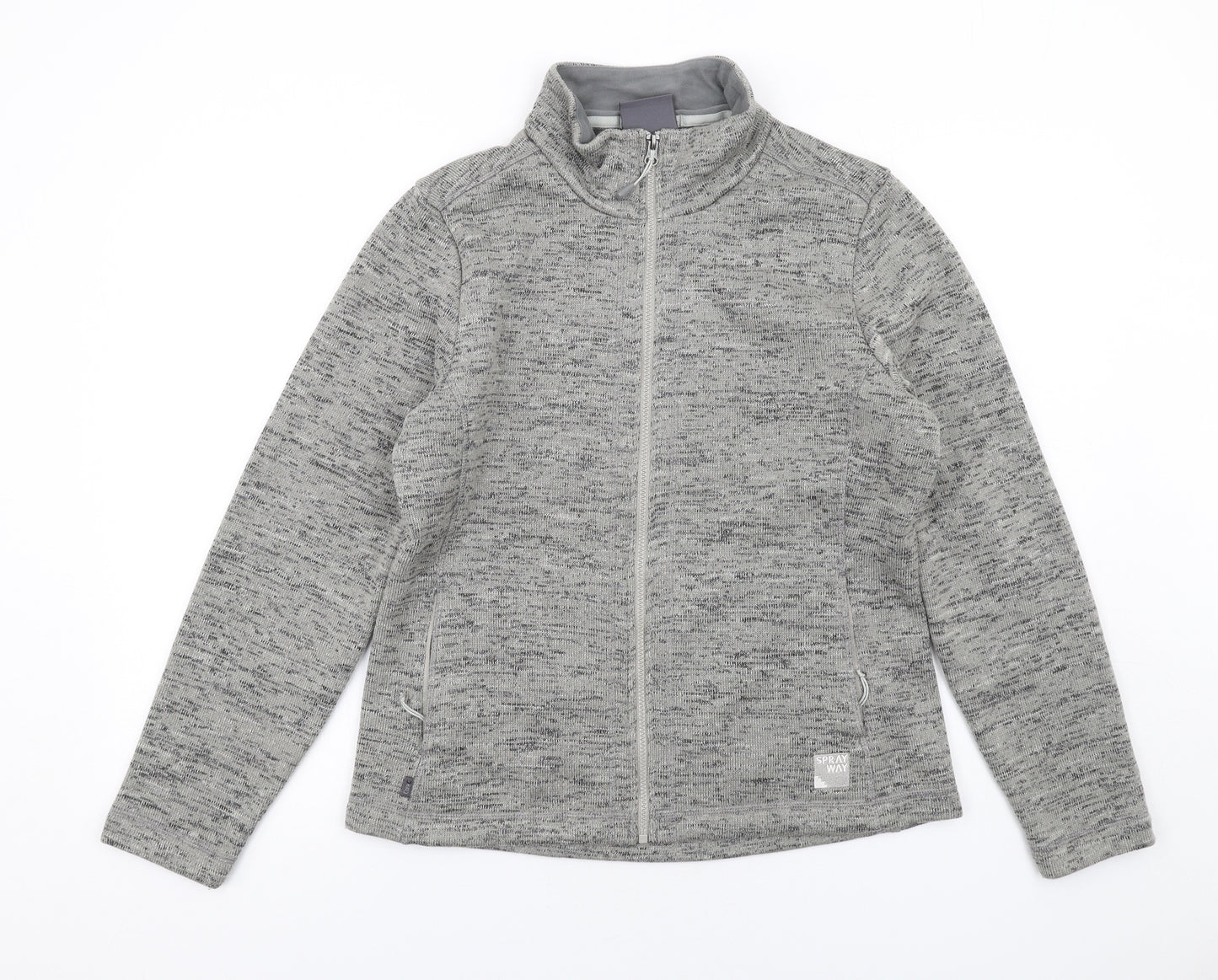 Sprayway Womens Grey Jacket Size 14 Zip - Marl