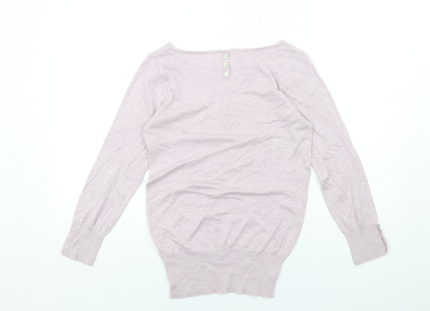 NEXT Womens Purple Boat Neck Cotton Pullover Jumper Size 6
