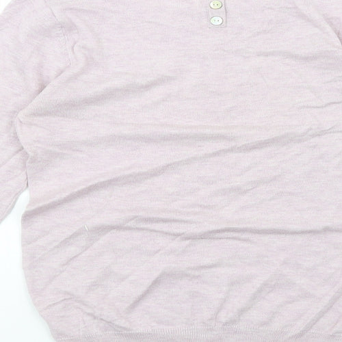 NEXT Womens Purple Boat Neck Cotton Pullover Jumper Size 6