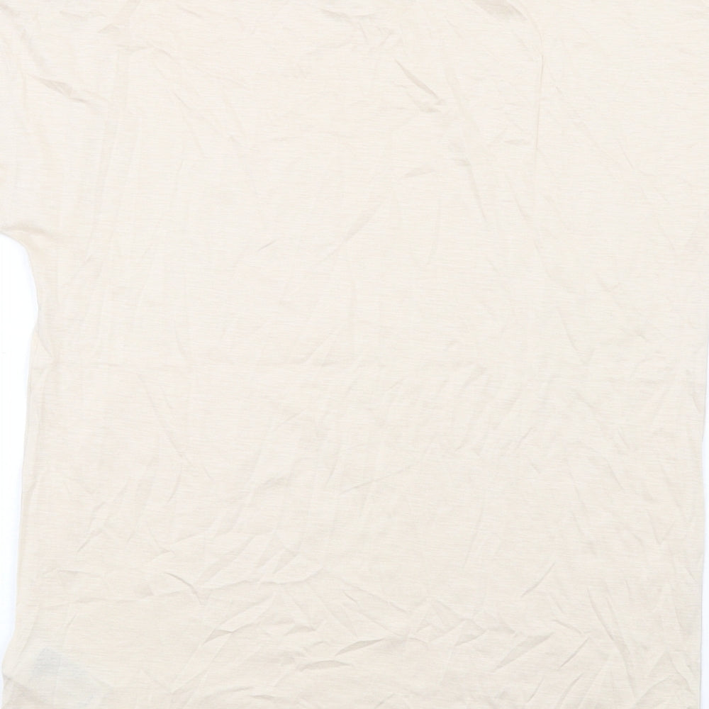 COS Womens Ivory Lyocell Basic T-Shirt Size XS Boat Neck