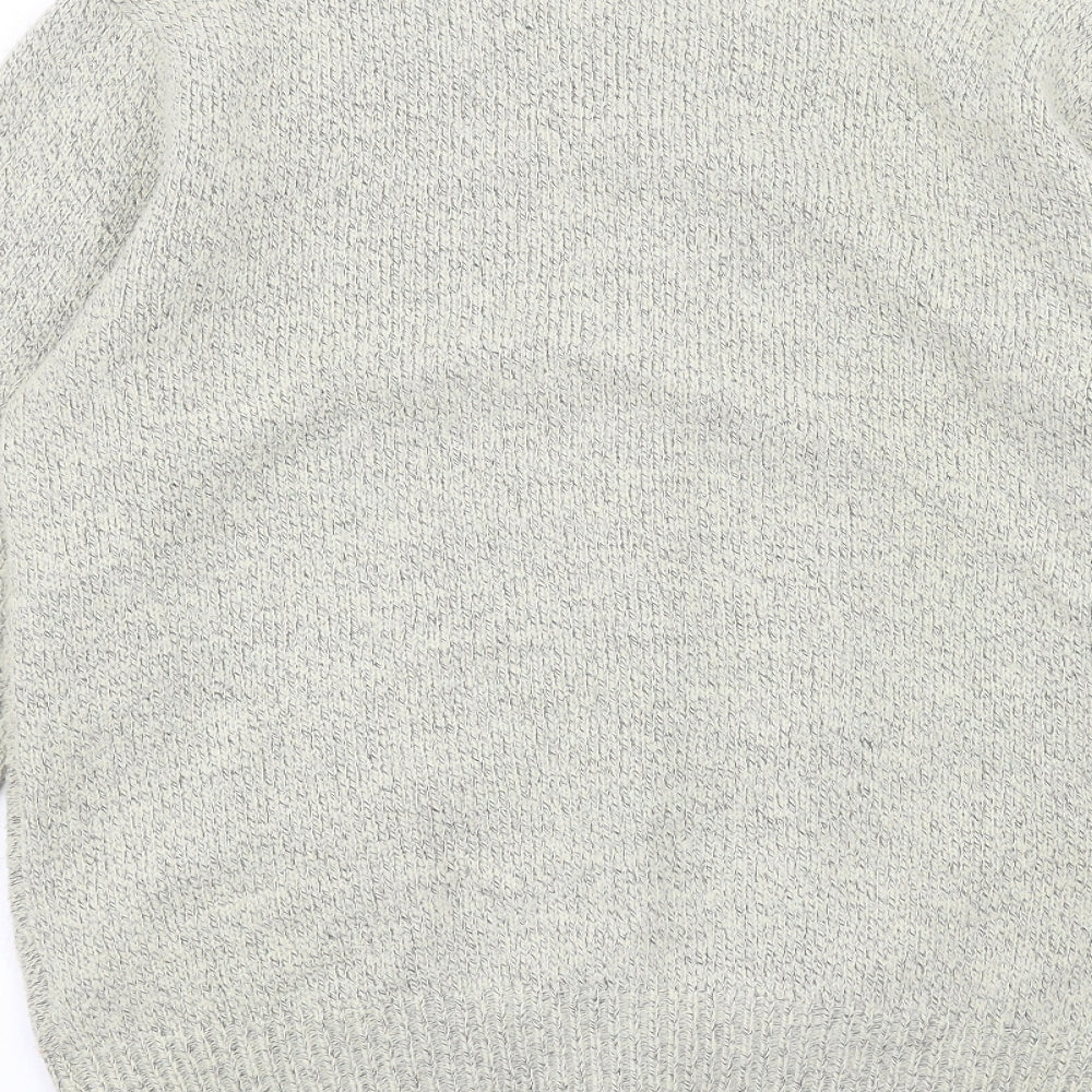 Damart Womens Beige Round Neck Acrylic Cardigan Jumper Size 14