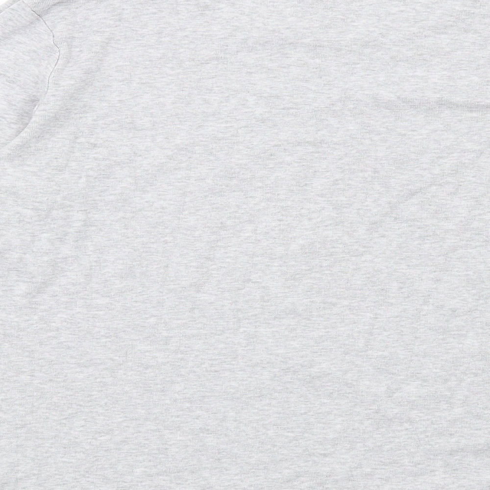 Marks and Spencer Womens Grey Cotton Basic T-Shirt Size 14 Round Neck