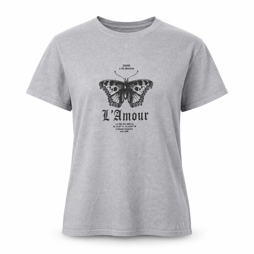 Missguided Womens Grey Cotton Basic T-Shirt Size S Round Neck - L'Armour Butterfly