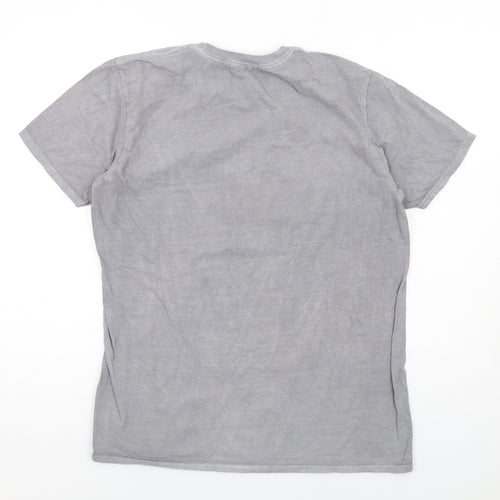 Missguided Womens Grey Cotton Basic T-Shirt Size S Round Neck - L'Armour Butterfly