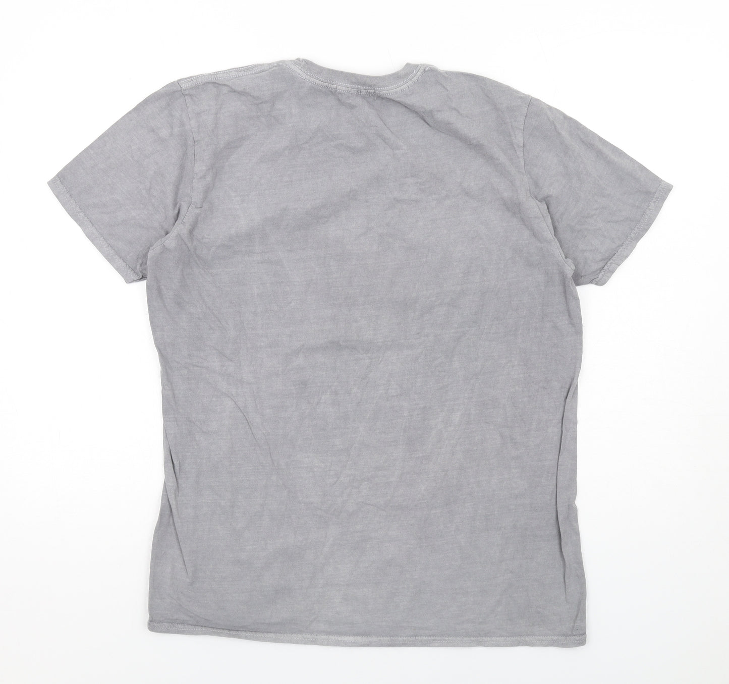 Missguided Womens Grey Cotton Basic T-Shirt Size S Round Neck - L'Armour Butterfly