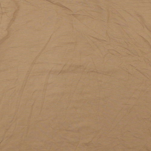 Marks and Spencer Mens Brown Cotton Polo Size 3XL Collared Button