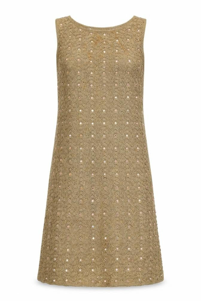 Front view of Principles women’s beige viscose a-line, size L, round neck pullover