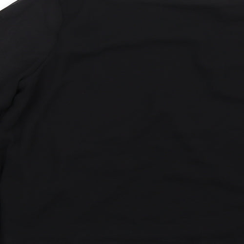 H&M Girls Black Polyester Basic Blouse Size 12-13 Years Round Neck Pullover