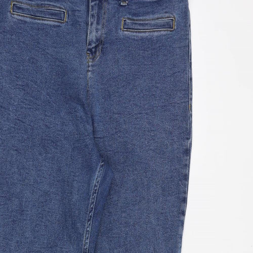Joe Browns Womens Blue Cotton Bootcut Jeans Size 18 L35 in Regular Zip