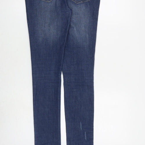 G21 Womens Blue Cotton Skinny Jeans Size 8 L35 in Slim Zip