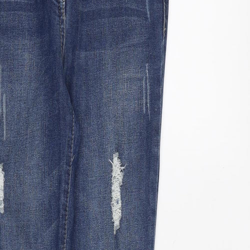 G21 Womens Blue Cotton Skinny Jeans Size 8 L35 in Slim Zip