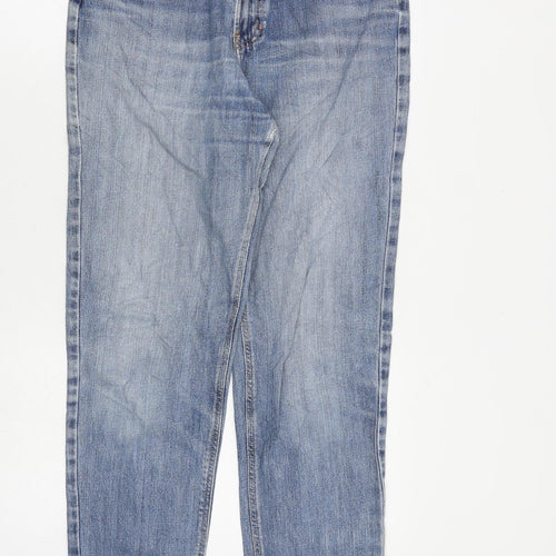 Gap Womens Blue Cotton Straight Jeans Size 6 L28 in Regular Zip