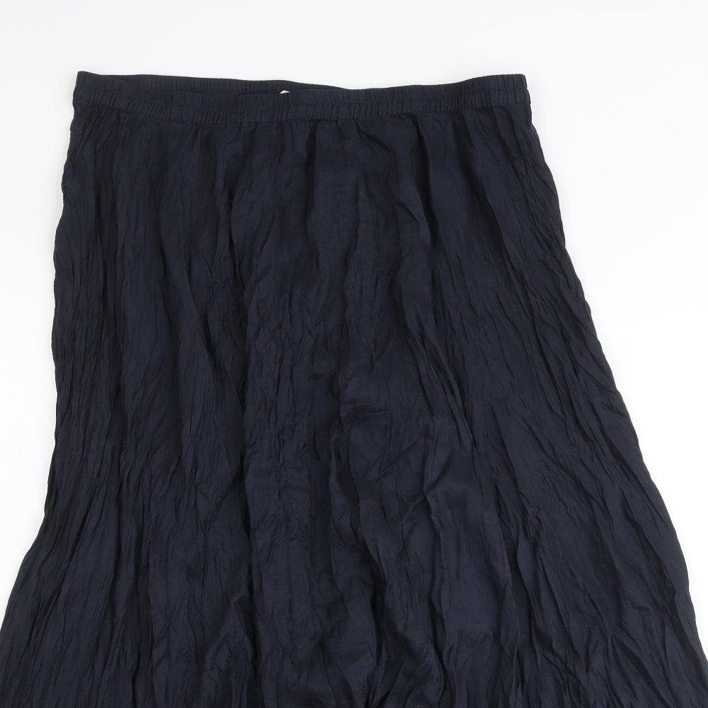 Marks and Spencer Womens Blue Silk Peasant Skirt Size 18